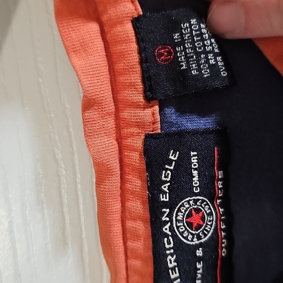 Set Of 2 Cotton V-neck T-shirts American Eagle Merona Size M - Picture 3 of 8